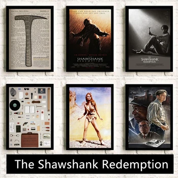The Shawshank Išpirkimo Klasikinio Filmo Kokybė Sienos Menas Namų Dekoras Drobė, Tapyba Meno Nordic Apdailos Juostą Kavinė Kambarys Plakatas