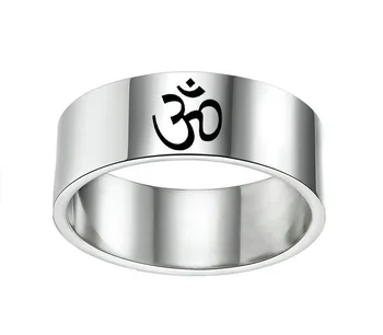 TOOCNIPA Zen Meno Žiedas iš Nerūdijančio Plieno Papuošalai Indijoje Om Jogos Motorinių Dviratininkas Žiedai Dovana Om Simbolis Budizmas Vyras Moteris Papuošalai