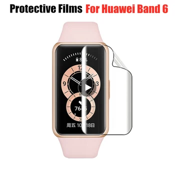 TPU Minkštas Hidrogelio Apsauginės Plėvelės Garbės Juosta 6 Screen Protector For Huawei Honor Apyrankę Juosta 6 Dirželio ne Grūdintas Stiklas 4