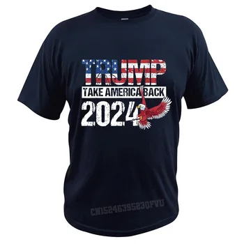 Trump 2024 Vėliavos Imtis Amerika Atgal Marškinėliai 47 Pirmininkas Tshirts Vyrų, Moterų Fitneso Japonijos Anime Homme Negabaritinių Camisas Viršūnes Tee