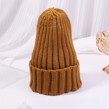 Unisex Skrybėlę Medvilnės Mišiniai, Kietas Šiltas, Minkštas HIP-HOP Megztos Kepurės Vyrų Žiemą Kepurės Moterų Skullies Beanies Girl Didmeninė шляпа 5