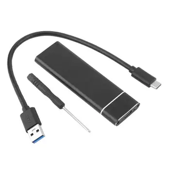 USB 3.1-M. 2 NGFF SSD Mobiliojo Standžiojo Disko Dėžutė Adapterio Kortelės Išorės Talpyklos Atveju m2 SATA SSD USB 3.1 2230/2242/2260/2280 2