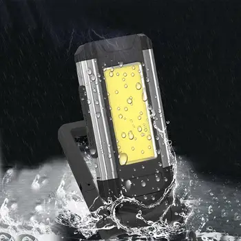 USB Aufladbare COB Arbeit Licht Super Helle LED Taschenlampe Tragbare Kempingas Lampe Mit Schwanz Magnetas Wasserdichte Einstellbar
