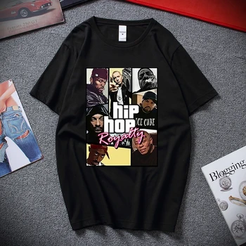 Vasaros Gatvės Hip-Hop Kultūra Dr Dre Eminem 2 Pac Biggie Viršuje Reperis Spausdinti Asmenybės Unisex Marškinėliai Prekės Tees Viršūnes Vyrų marškinėliai