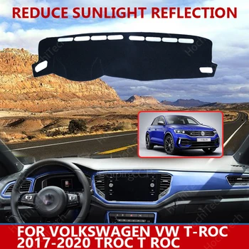 Volkswagen VW T-Roc 2017-2020 TRoc T Roc Dashmats Automobilių optikos Reikmenys prietaisų Skydelio Dangtelį Trinkelėmis Kilimų skėtį nuo saulės