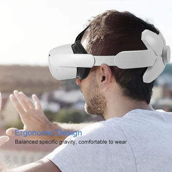 VR Ausines Dirželis Trinkelėmis Slėgio malšinančių Lankelis Kvėpuojantis Plastiko Galvos Pagalvėlė Pakeisti Oculus Quest 2