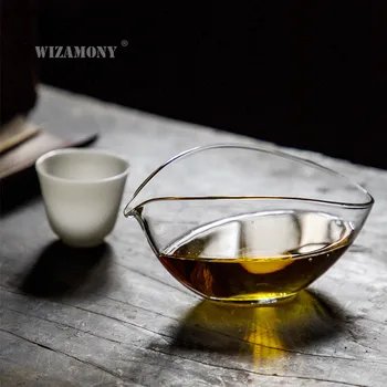 WIZAMONY Stiklo taurės stiklo tikroji taurė butas valtis arbata jūros arbatos splitr sutirštės aukštos boro silicio skaidrus arbatos rinkinys priedai