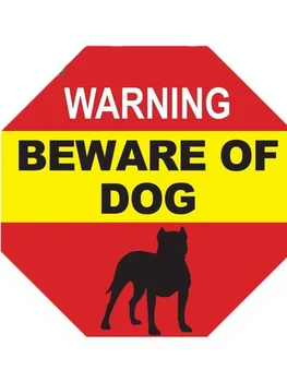 Įspėjimas Saugokitės Pitbull Šuo Įspėjamasis Ženklas Lango Lipdukas Šuo Patalpose Ženklas, No Trespassing Langą Kabintis 13cm x 13cm