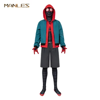 Žmogus-voras Cosplay Kostiumų Animacinis Filmas-Voras: Į Spider-Stichijos Km Morales Cosplay Jumpsuit