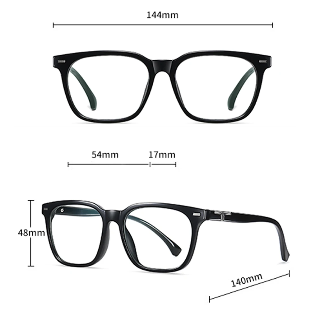 Swanwick mėlynos šviesos blokavimas akinius aikštėje akinių rėmeliai moterų Trumparegystė kompiuterio akinių optinis juodas leopardas vyrų tr90