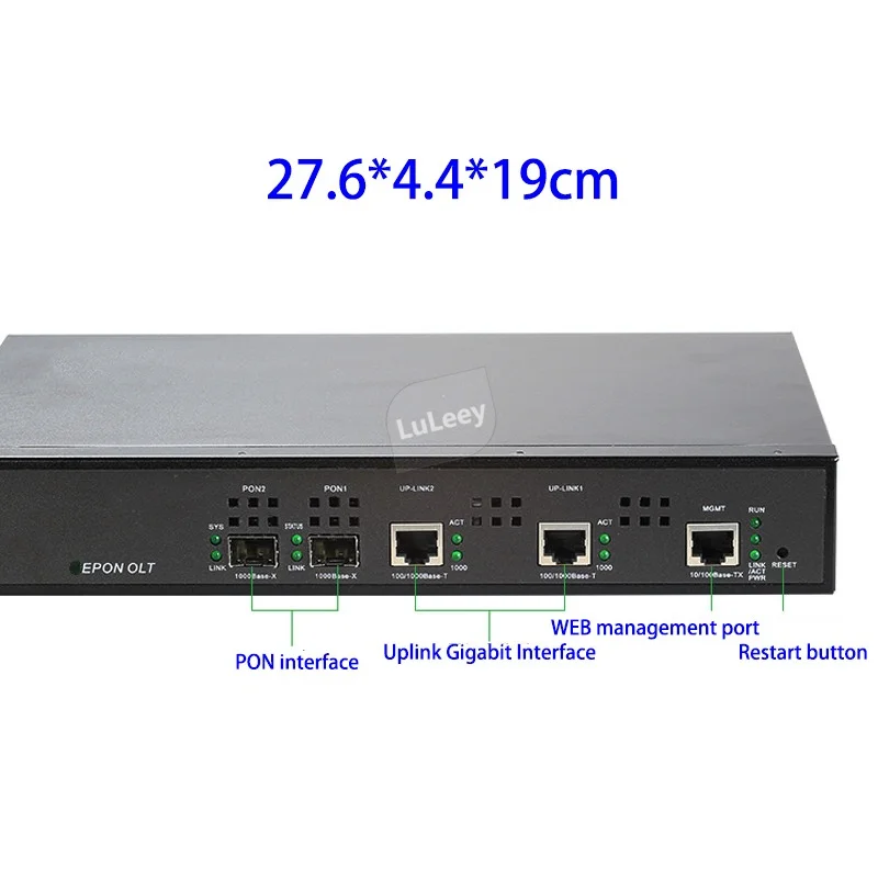 LAE202 2port EPON OLT Px20+++ 7dB GBIC 20km 1,25 G 1:64 FTTH šviesolaidžio Įranga, kabelinės televizijos EPON OLT Interneto Valdymo 5