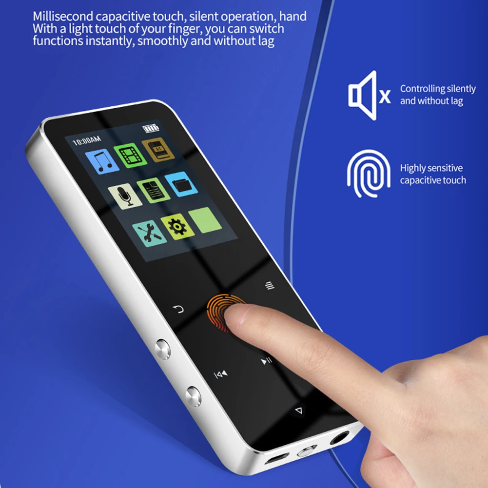 1.8 Colių TFT MP3 Grotuvas Walkman Touch Ekranas Mp4 Vaizdo Grotuvas, USB 2.0 3,5 mm Lizdas FM Radijas, E-knyga Įrašymas integruotas Garsiakalbis 1