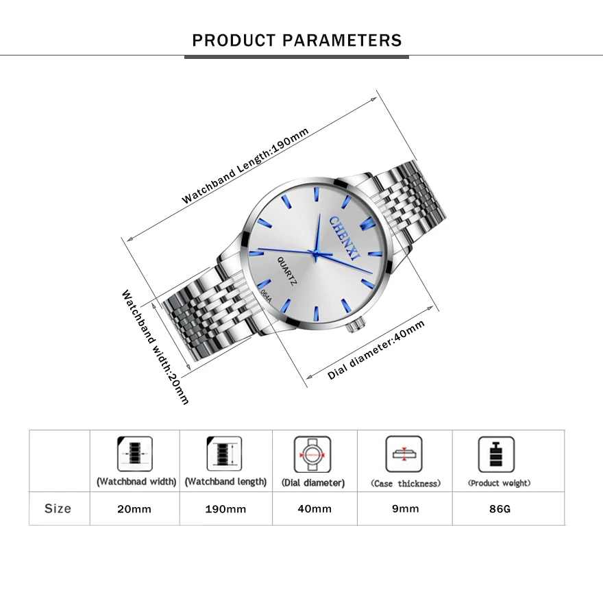 CHENXI Mens Kvarciniai Laikrodžiai Viršuje Prabangos Prekės Analoginis Karinės Sporto laikrodis Vyrams, Vandeniui Nerūdijančio plieno Mados Riešo Žiūrėti
