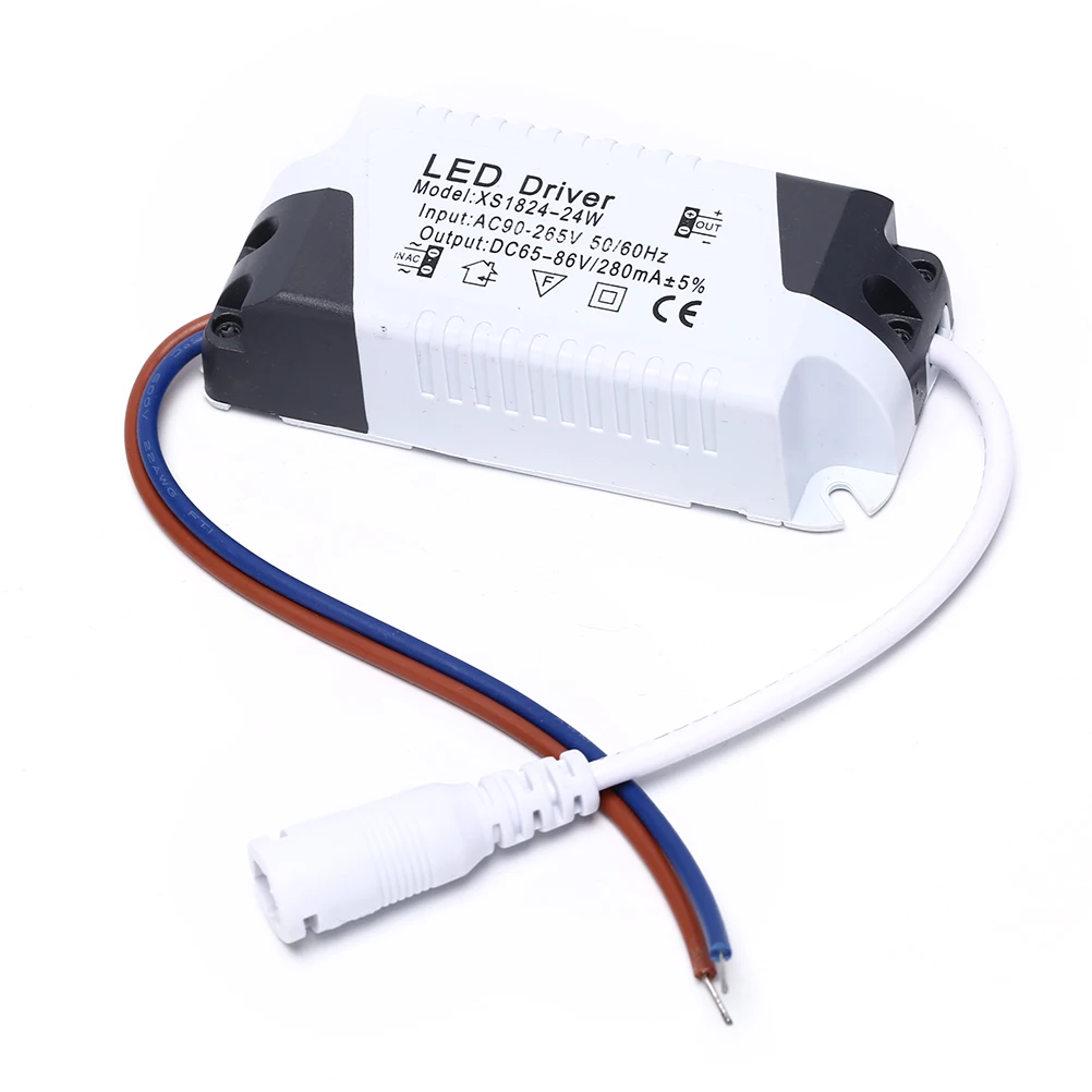 1pcs LED Šviesos Transformatorius Maitinimo Adapteris Led Lempos/bulb 1-3W 4-7W 8-12W 13-18W 18-24W Saugaus Plastiko Lukštais LED Driver 0