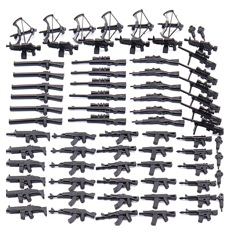 72PCS/daug WW2 Kariuomenės Karys Karinis Ginklas, Ginklai Kūrimo Bloką Šautuvas Duomenys Armijos Plytų Policijos SWAT Playmobil SS Mini Žaislas