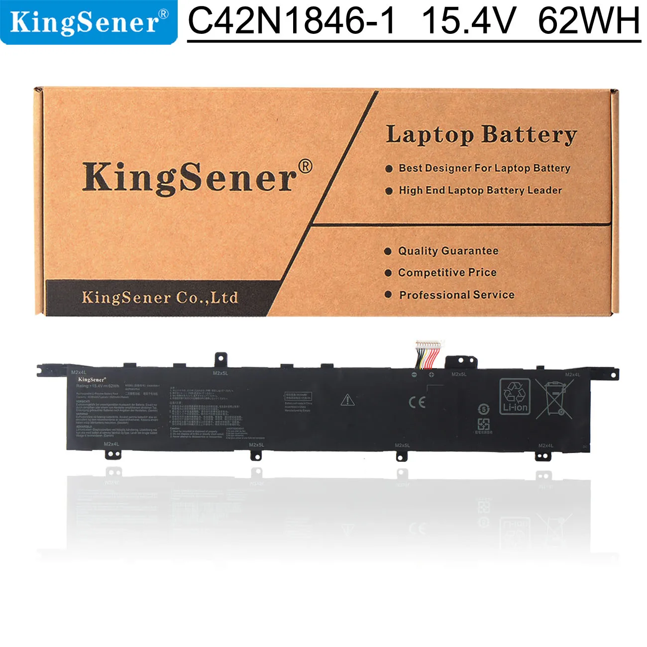 Kingsener C42N1846-1 Nešiojamas Baterija Asus ZenBook Pro Duo UX581GV Duo Pro UX581G Pro Duo UX581GV 0B200-0349000015.4 V 62WH