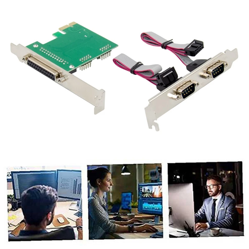 PCIE Serijos, Lygiagrečių Kontrolės Kortelės AX99100 RS232 Nuoseklusis Prievadas Išplėtimo kortą Kompiuterio Adapteris PCI-E Serijos Kortelės
