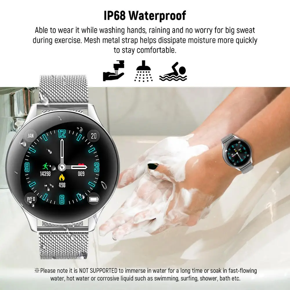 CanMixs SN58 Smart Watch vyrų IP68 Vandeniui Širdies ritmo Monitoriaus Valdymas Pažangus fitneso Sekimo Vyrai Moterys 