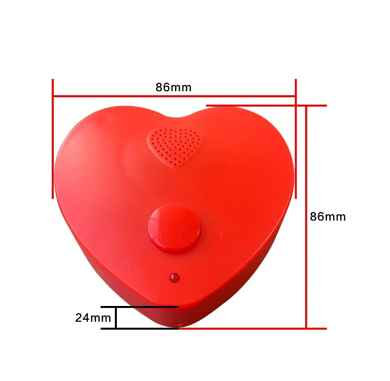 Širdies Formos USB Music Box Mygtuką Žaisti Balso Įrašymo Modulis Garso Langelį Pliušinis Žaislas ir Kūrybos Sveikinimo Kortele,Dovana 1