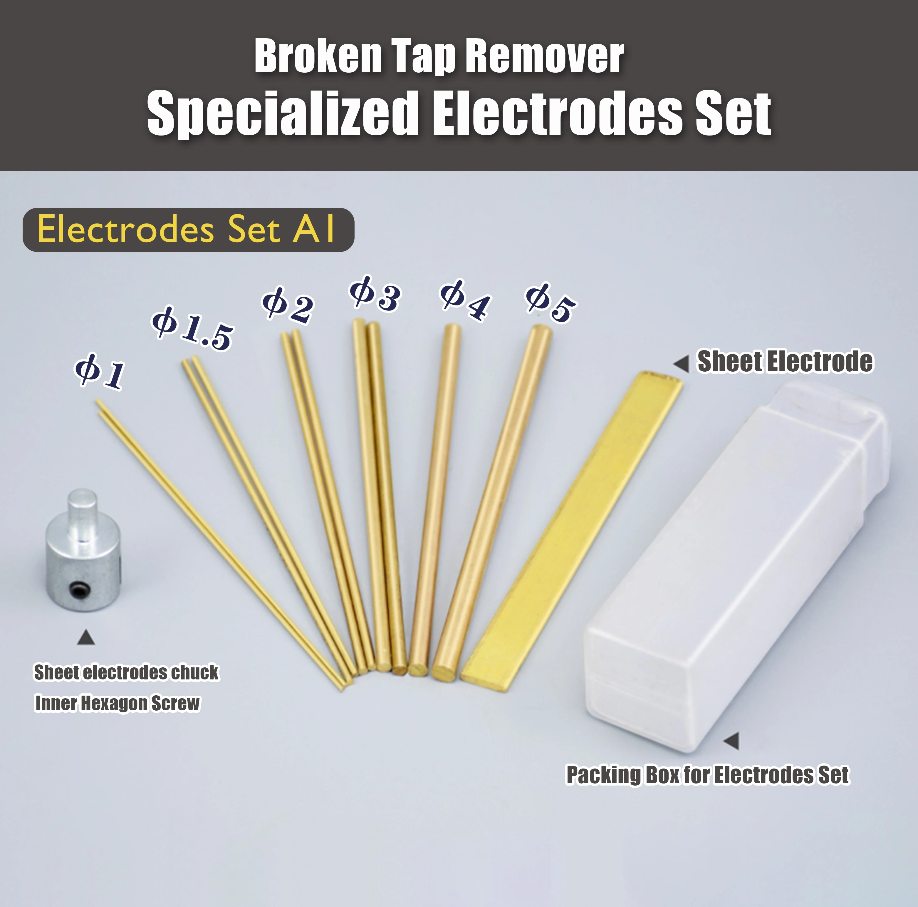 Skaldyti Bakstelėkite Valiklis Elektrodas Bakstelėkite Degiklis Žalvario Strypas, Lakštas, Elektrodų RINKINYS-A1, EDM-8C ir EDM-2000B SFX A1 1