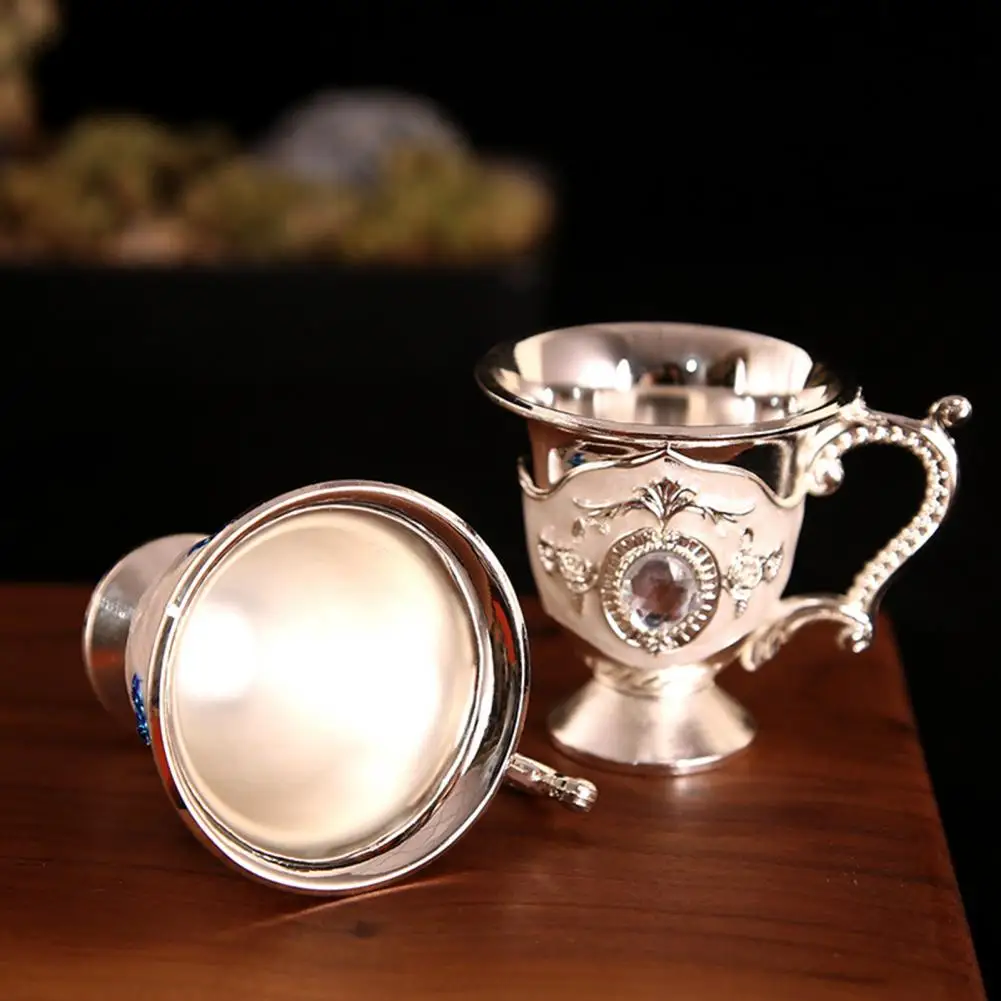Retro Gėlių Modelio Teacup Blizgučiai Dekoratyvinis Kavos Puodeliai, kalnų krištolas Dekoro Arbatos Puodelio Mini taurės ir bokalai tazas de te чашка для чая