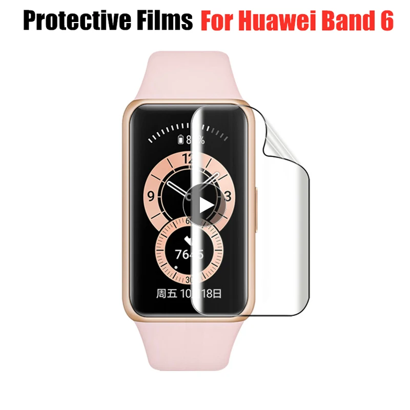 TPU Minkštas Hidrogelio Apsauginės Plėvelės Garbės Juosta 6 Screen Protector For Huawei Honor Apyrankę Juosta 6 Dirželio ne Grūdintas Stiklas 4