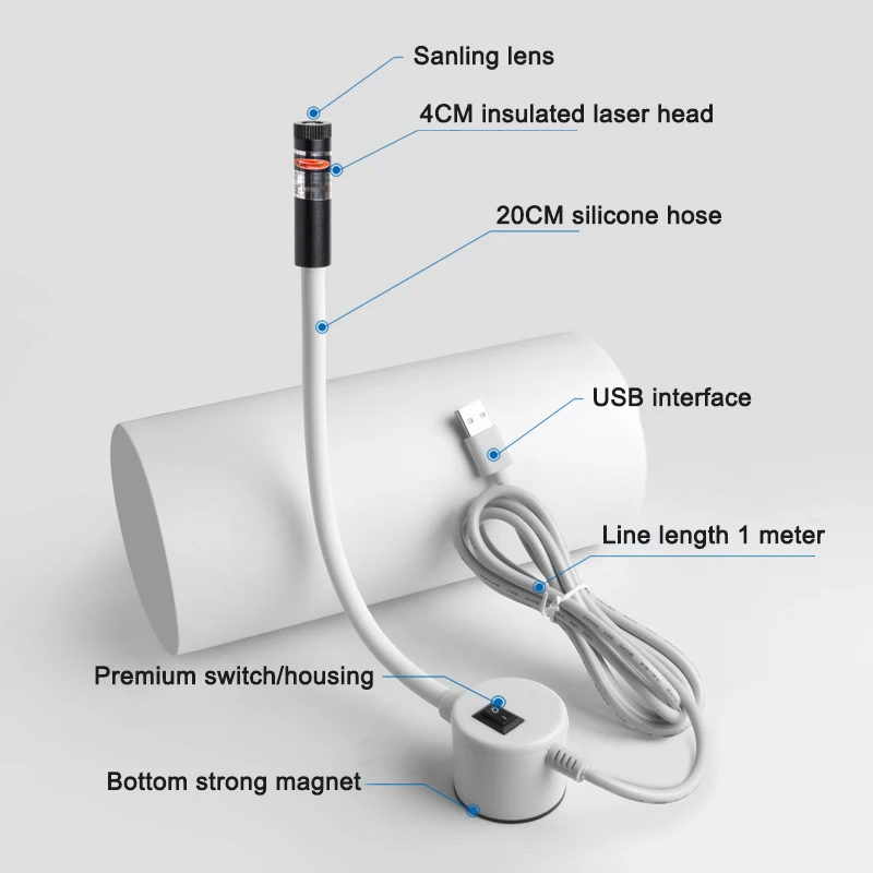 Lazerio Padėties nustatymas, Siuvimo Mašina, Šviesos USB Prievado Infraraudonųjų spindulių Lazerio Lempa Didelio masto Linija Ilgas Žodis Darbinis Šviesos Magnetas Adsorbcijos 0