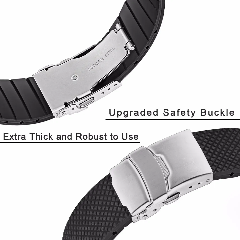 Originali Guma Watchband 20mm 22mm Samsung Galaxy Žiūrėti 42mm 46mm SM-R810/R800 Greito Atleidimo Juosta Derva Dirželis Riešo Apyrankę