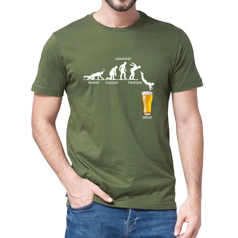 Savaitę Amatų Alaus Marškinėliai Vyrams Viršūnes trumpomis Rankovėmis T-shirt Mans 