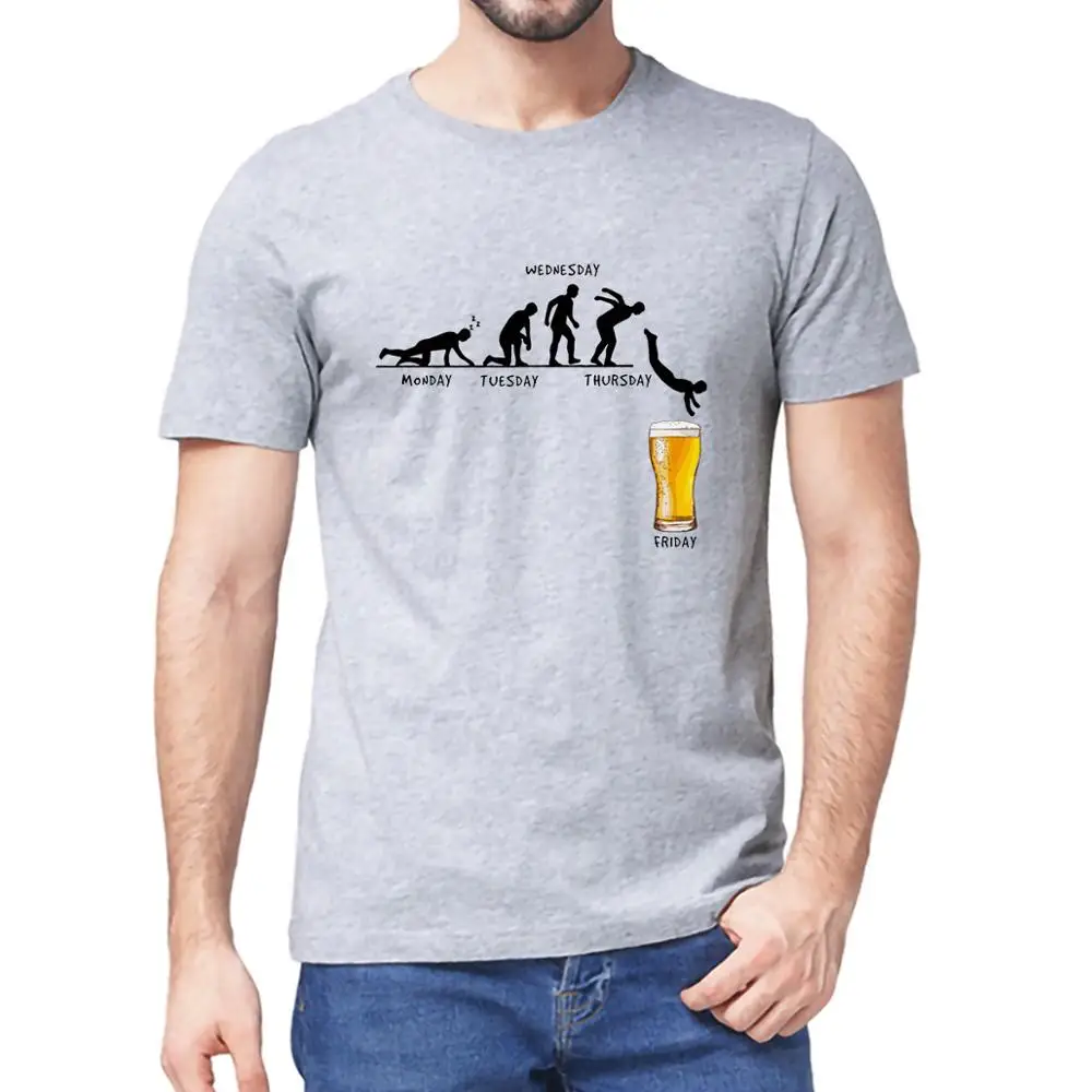 Savaitę Amatų Alaus Marškinėliai Vyrams Viršūnes trumpomis Rankovėmis T-shirt Mans 