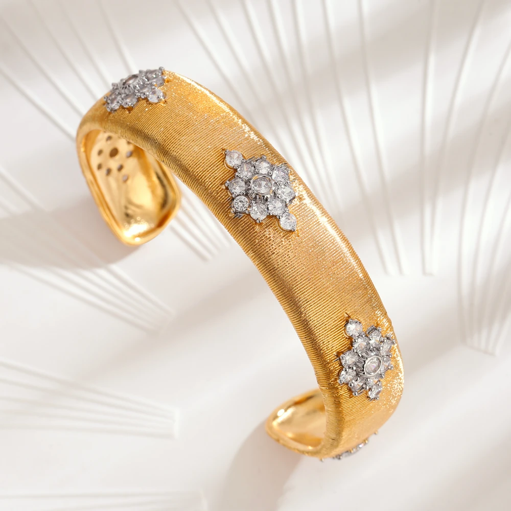 Europos ir Amerikos teismas retro italijos Buccella apyrankę šilko amatų dviejų spalvų auksu ponios žiedo su deimantu, graviravimas 4
