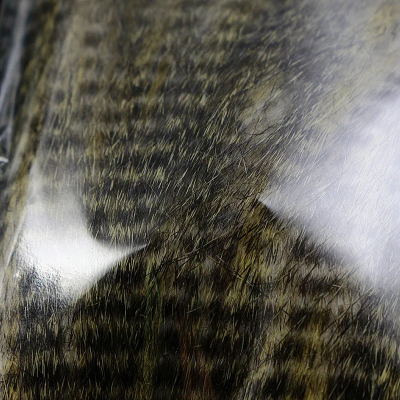 1patch 8cm*15cm grizzly amatų kailio, Vidutinio Ilgio Plaukas sintetika pluošto sparnų ir uodegos skristi susiejimas medžiagos vimpelais lydekos plaukioja 4