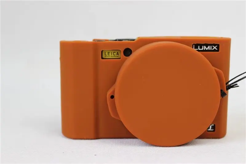 LX10 Minkšto Silikono Fotoaparato Krepšys, Apsaugos Įstaiga Padengti Atveju dėl Panasonic Lumix L-X10 su Guminiais Objektyvo Dangtelis 1