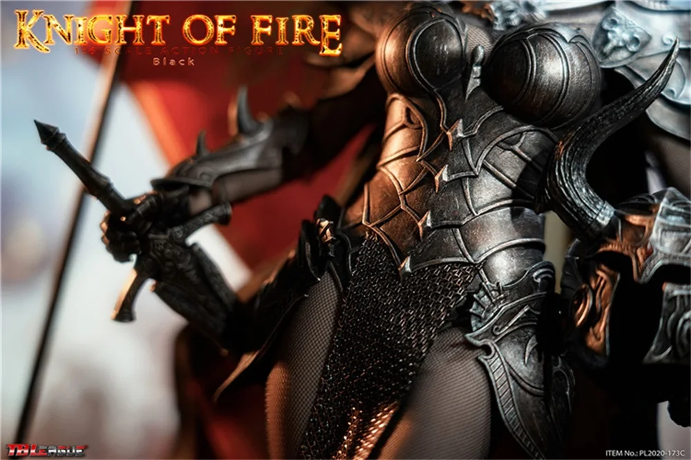 1/6 TBLeague PL2020-173C Moterų Knight of Fire Warrior Juoda Versija, Pilnas Komplektas Dovanų Modelio Gerbėjai Kolekcionavimas 1