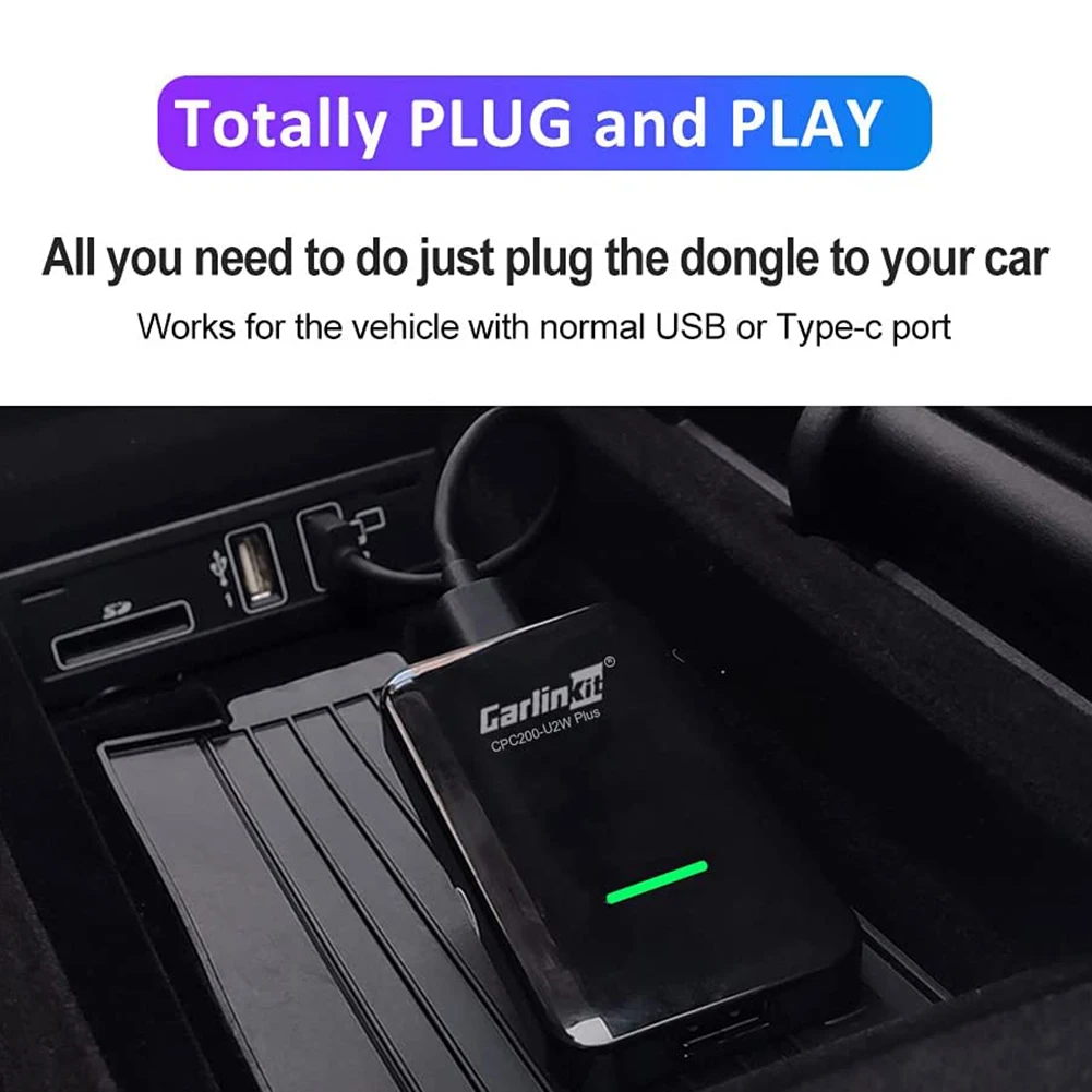 Belaidžio ryšio Adapteris, skirtas Carplay USB Wireless Auto Dongle 5G WIFI+Bluetooth-suderinama 5.0 Dviguba Jungtis Plug-and-Play 