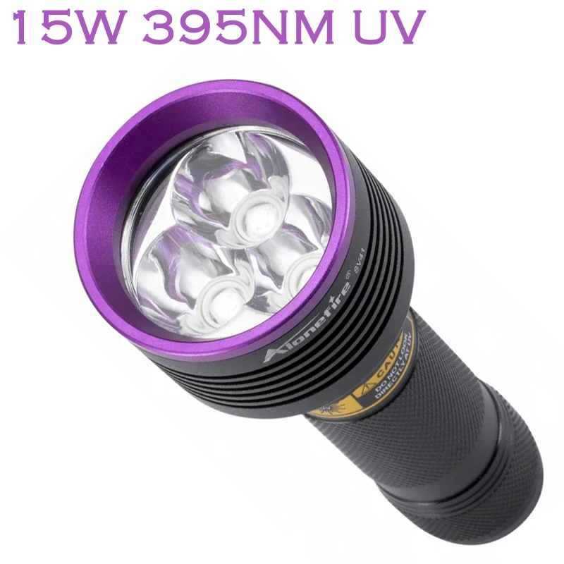 Itin stiprus violetinės šviesos identifikavimo pinigus, patikrinkite pinigų 365/395NM kovos su klastojimu UV žibintuvėlis stipri šviesa