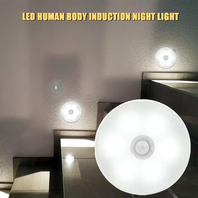 Belaidis Judesio Jutiklis Šviesos Įkraunamas LED Nakties Šviesos Pagal Kabineto Šviesos Spinta Lempos Smart Sieniniai Kūno Indukcinės Lempos
