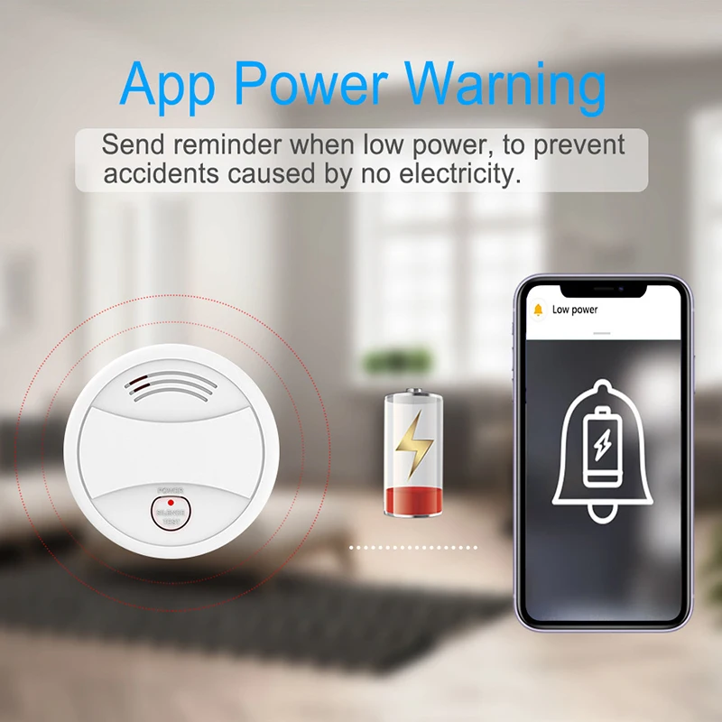 CoRui Belaidžio Priešgaisrinės Signalizacijos Jutiklis Tuya-Wifi Smart Dūmų Detektorius Kontrolės Tuya App Home Office Dūmų Signalizacijos Priešgaisrinė Apsauga 2