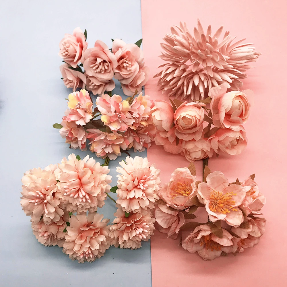 Karšto korėjos modeliavimas gėlių mažų gėlių nėrinių, šilko netikrą gėlių fotografija rekvizitai vestuvių puokštė