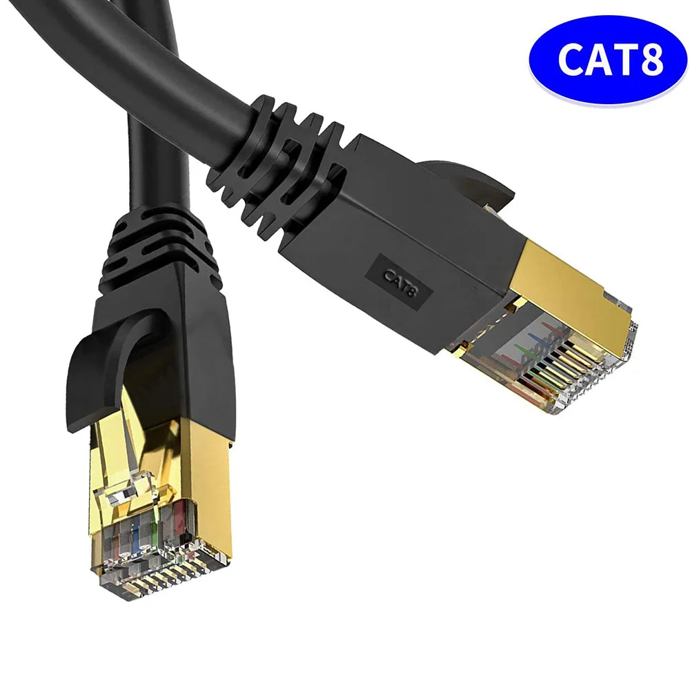 Katė 8 Ethernet Kabelis LAN Tinklo Cat8 Rj45 Spartos Tinklo Kabelis 40Gbps 2000Mhz 26AWG 1m 2m 3m 5m 10m, 20m 30m Už Maršrutizatorius, Modemas 0