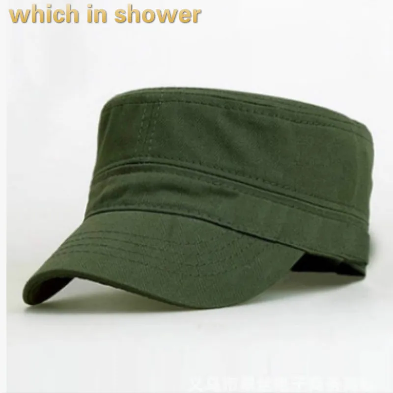 Kuris dušas kietas karinės kepurės moterims, vyrams, medvilnės tuščią armijos bžūp reguliuojamas vasaros flat cap vyriška moteriška snapback saulės kaulų