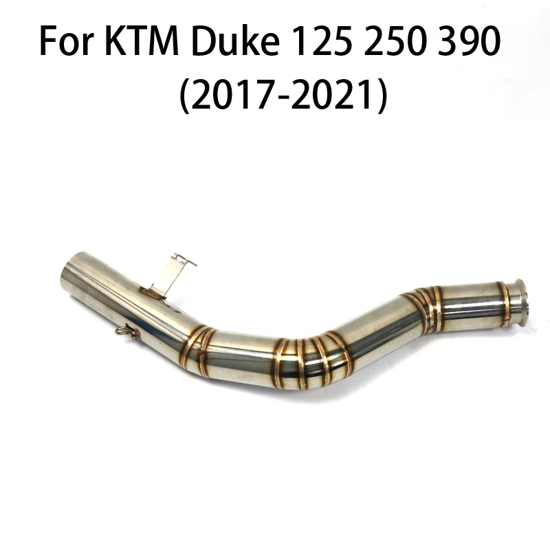 Modifikuotas motociklas motociklo išmetimo vidurio link vamzdis duslintuvo prisijungti vamzdelis KTM Duke 125 200 250 390 RC390 2017-2021 užsivilkti 4