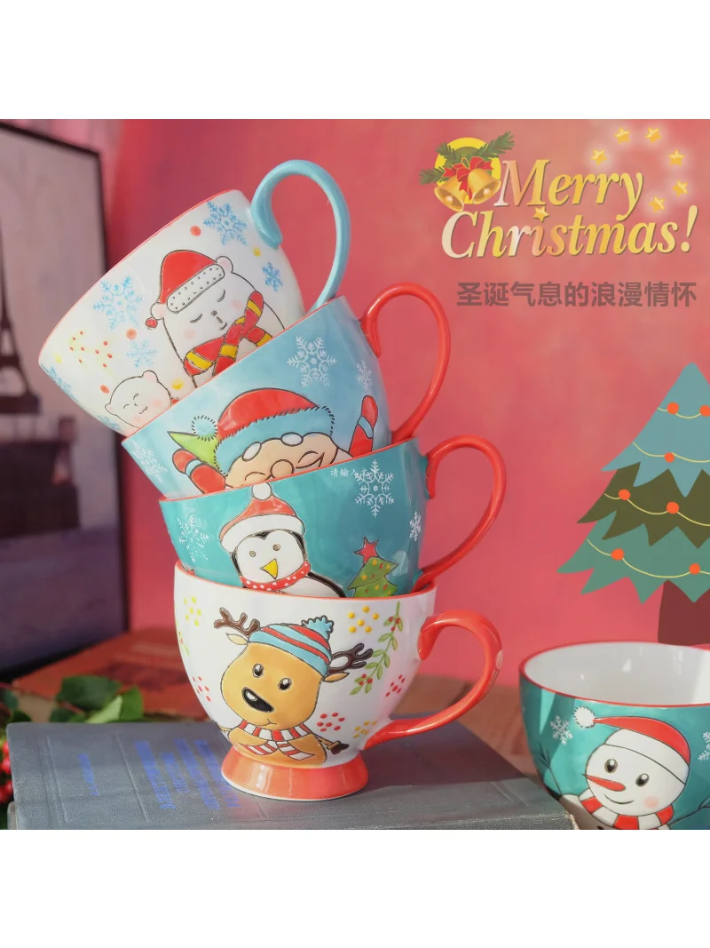 Vaikų dovana Kalėdų vandens puodelį Keraminės kavos puodelio Pora taurės Pusryčiai taurės Didelis spalvų office vandens puodelis gali būti šildomas 5