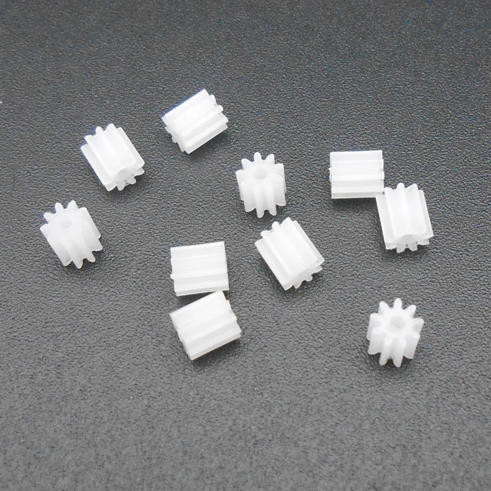 20Pcs NAUJAS 0,3 M 9 Dantų Plastiko Tiesiakrumplės Pavaros 0.3 Tampros modulis T=9 Diafragmos 1mm (0.95 mm) 