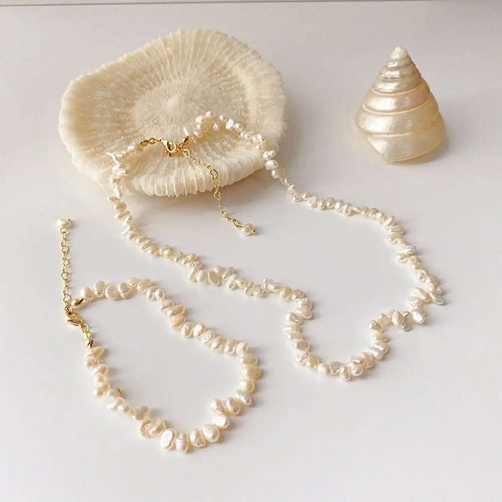 Derliaus Ryžių Pearl Choker Karoliai, Apyrankės Baroko perlų Papuošalai Moterims, vestuvių Užsegimas Didmeninė 2021 tendencija