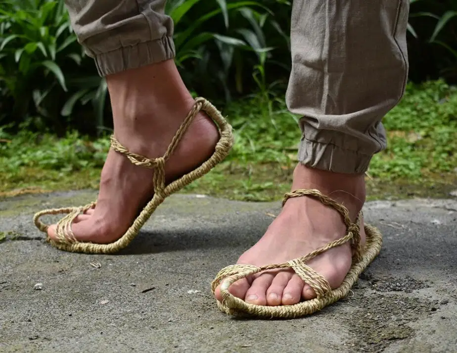 35-45 Didmeninė rankomis austi šiaudų sandalai beach sandalai žolės audimo šiaudų sandalai visą plaustais sandalai nemokamai dydis