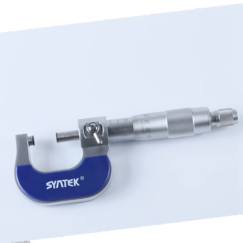 Syntek 0-25mm Už Staliuko 0.01 mm Metalo Mikrometrų Karbido Patarimas Micrometro Matavimo Įrankiai, Storio Matuoklis Matuoklis 0