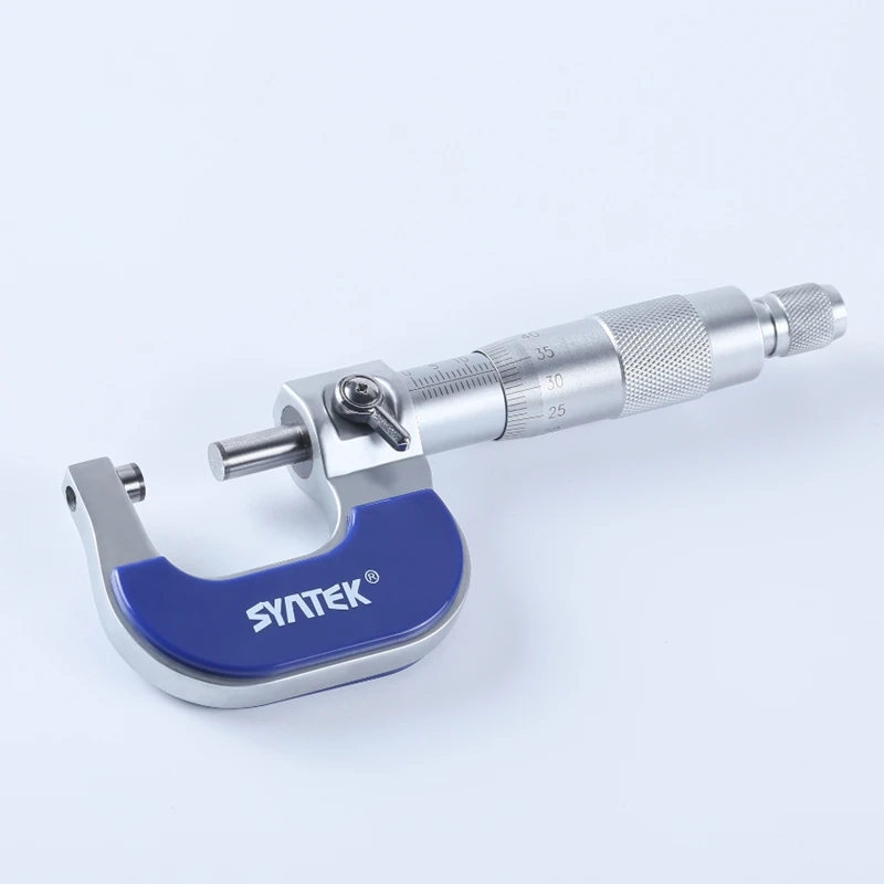 Syntek 0-25mm Už Staliuko 0.01 mm Metalo Mikrometrų Karbido Patarimas Micrometro Matavimo Įrankiai, Storio Matuoklis Matuoklis 5