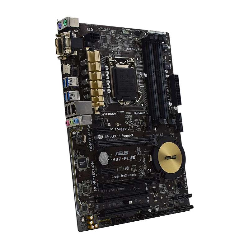 LGA 1150 ASUS H97-PLUS pagrindinė Plokštė DDR3 M. 2 USB3 SATA3 PCI-E 3.0 USB3.0 ATX Intel H97 Plokštę Už Core i3-4160 Xeon E3-1245 5