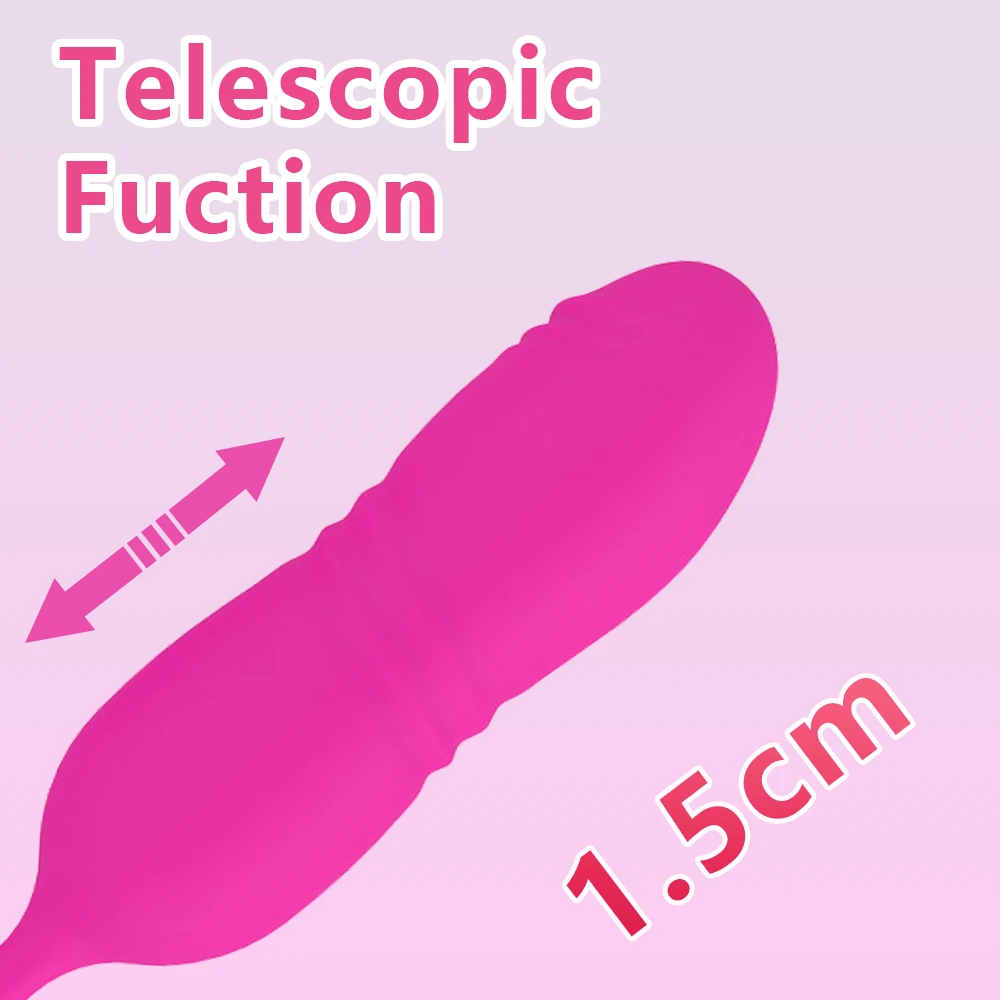 Teleskopinis Dildo Vibratorius Rožė Sekso Žaislas Moterų Stimuliatorius Kalba Lyžis Vibruojantis Kiaušinis Klitorio Masturbacija Butt Plug Moterims 1